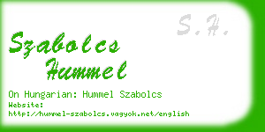 szabolcs hummel business card